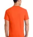 Port Company 5050 CottonPoly T Shirt PC55 in Safety orange back view