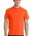 Port Company 5050 CottonPoly T Shirt PC55 in Safety orange front view