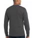 Port  Company Long Sleeve 5050 CottonPoly T Shirt  Charcoal back view