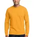 Port  Company Long Sleeve 5050 CottonPoly T Shirt  Gold front view