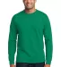 Port  Company Long Sleeve 5050 CottonPoly T Shirt  Kelly front view