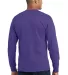 Port  Company Long Sleeve 5050 CottonPoly T Shirt  Purple back view
