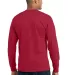 Port  Company Long Sleeve 5050 CottonPoly T Shirt  Red back view