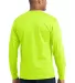 Port  Company Long Sleeve 5050 CottonPoly T Shirt  Safety Green back view