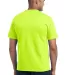 Port  Company 5050 CottonPoly T Shirt with Pocket  Safety Green back view