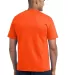 Port  Company 5050 CottonPoly T Shirt with Pocket  Safety Orange back view