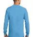 Port  Company Long Sleeve Essential T Shirt PC61LS Aquatic Blue back view
