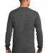Port  Company Long Sleeve Essential T Shirt PC61LS Charcoal back view