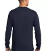 Port  Company Long Sleeve Essential T Shirt PC61LS Deep Navy back view