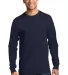 Port  Company Long Sleeve Essential T Shirt PC61LS Deep Navy front view