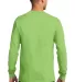 Port  Company Long Sleeve Essential T Shirt PC61LS Lime back view
