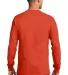 Port  Company Long Sleeve Essential T Shirt PC61LS Orange back view