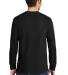 Port  Company Long Sleeve Essential T Shirt with P Jet Black back view