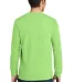 Port  Company Long Sleeve Essential T Shirt with P Lime back view