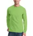 Port  Company Long Sleeve Essential T Shirt with P Lime front view