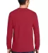 Port  Company Long Sleeve Essential T Shirt with P Red back view