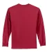 Port  Company Youth Long Sleeve Essential T Shirt  Red back view