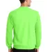 Port  Company Classic Crewneck Sweatshirt PC78 Neon Green back view