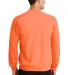 Port  Company Classic Crewneck Sweatshirt PC78 Neon Orange back view