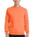 Port  Company Classic Crewneck Sweatshirt PC78 Neon Orange front view