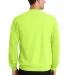Port  Company Classic Crewneck Sweatshirt PC78 Neon Yellow back view