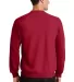 Port  Company Classic Crewneck Sweatshirt PC78 Red back view