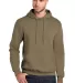 Port  Company Classic Pullover Hooded Sweatshirt P Coyote Brown front view