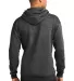 Port & Company Classic Pullover Hooded Sweatshirt  in Dk hthr grey back view