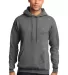 Port & Company Classic Pullover Hooded Sweatshirt  in Graphite hthr front view