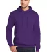 Port & Company Classic Pullover Hooded Sweatshirt  in Team purple front view