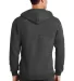 Port  Company Classic Full Zip Hooded Sweatshirt P Dk Hthr Grey back view