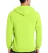 Port  Company Classic Full Zip Hooded Sweatshirt P Neon Yellow back view