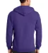 Port  Company Classic Full Zip Hooded Sweatshirt P Purple back view