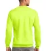 Port & Company Ultimate Crewneck Sweatshirt PC90 Safety Green back view