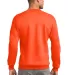 Port & Company Ultimate Crewneck Sweatshirt PC90 Safety Orange back view
