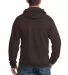 Port & Company Ultimate Pullover Hooded Sweatshirt in Dk choc brown back view