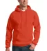 Port & Company Ultimate Pullover Hooded Sweatshirt in Orange front view