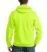 Port & Company Ultimate Pullover Hooded Sweatshirt in Safety green back view