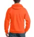 Port & Company Ultimate Pullover Hooded Sweatshirt in Safety orange back view