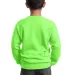Port & Company Youth Crewneck Sweatshirt PC90Y Neon Green back view