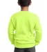 Port & Company Youth Crewneck Sweatshirt PC90Y Neon Yellow back view