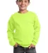 Port & Company Youth Crewneck Sweatshirt PC90Y Neon Yellow front view