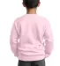 Port & Company Youth Crewneck Sweatshirt PC90Y Pale Pink back view