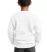 Port & Company Youth Crewneck Sweatshirt PC90Y White back view