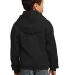 Port  Company Youth Pullover Hooded Sweatshirt PC9 Jet Black back view