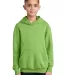 Port  Company Youth Pullover Hooded Sweatshirt PC9 Lime front view