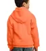 Port  Company Youth Pullover Hooded Sweatshirt PC9 Neon Orange back view