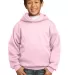 Port  Company Youth Pullover Hooded Sweatshirt PC9 Pale Pink front view
