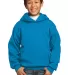 Port  Company Youth Pullover Hooded Sweatshirt PC9 Sapphire front view