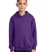 Port  Company Youth Pullover Hooded Sweatshirt PC9 Team Purple front view